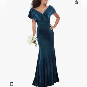 Dingcela Velvet Mermaid Evening Gown